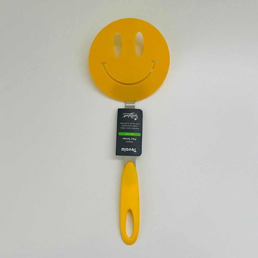TOVOLO Spatulart Yellow Smiley Face Nylon Flex Turner